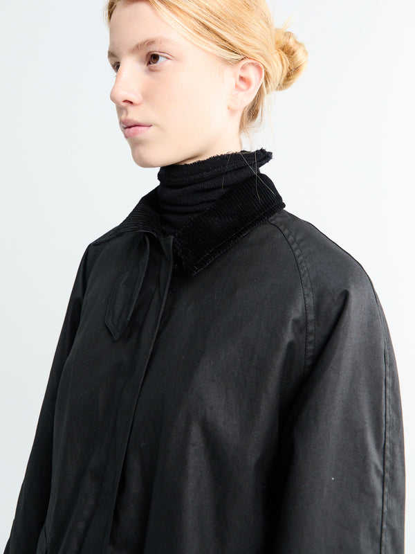 Stoy Oilskin Jacket In Black