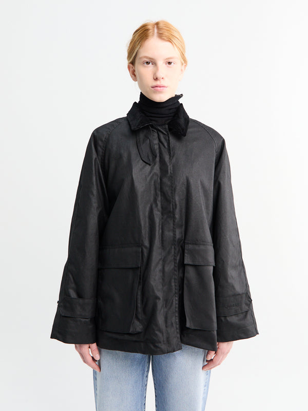 stoy Oilskin Jacket in Black