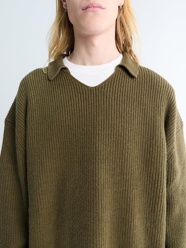 Stoy Open Neck Knit Polo