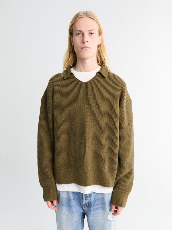stoy Open Neck Knit Polo