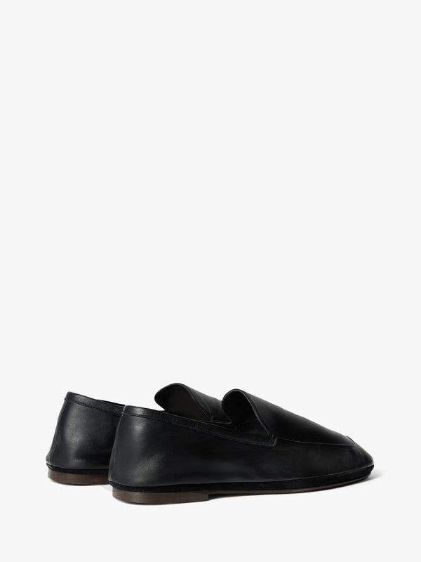 Stoy Outdoor Leather Slippers In Black