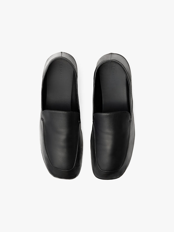 Stoy Outdoor Leather Slippers In Black