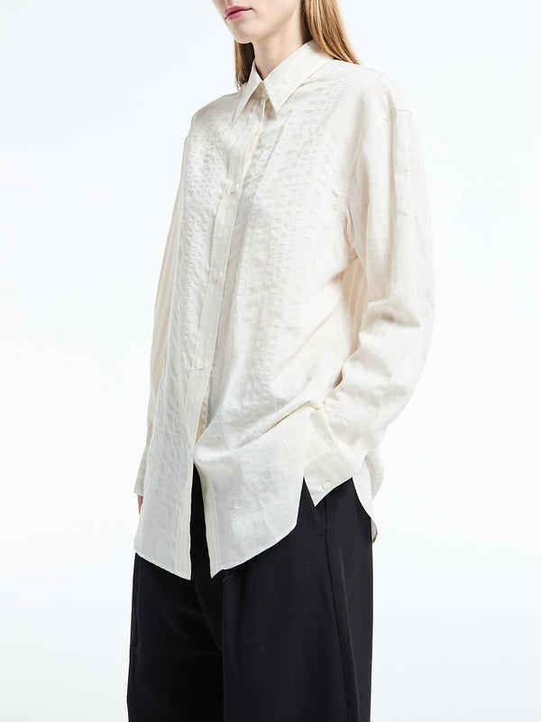 stoy Oversized Classic Shirt in Chalk
