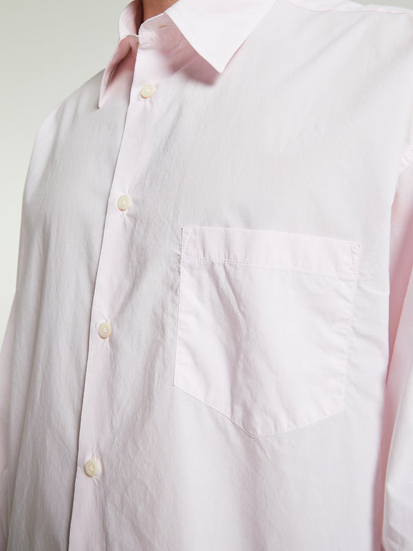 Stoy Oversized Poplin Shirt In Light Pink
