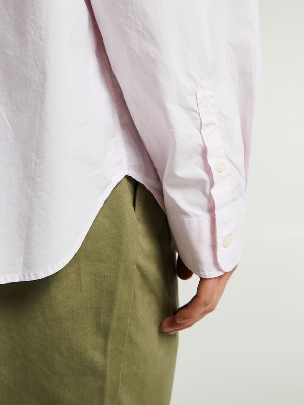 Stoy Oversized Poplin Shirt In Light Pink