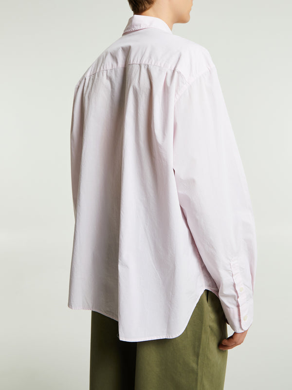 Stoy Oversized Poplin Shirt In Light Pink