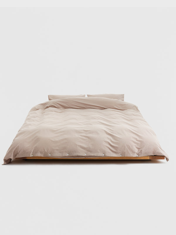 stoy Percale Duvet Cover in Clay
