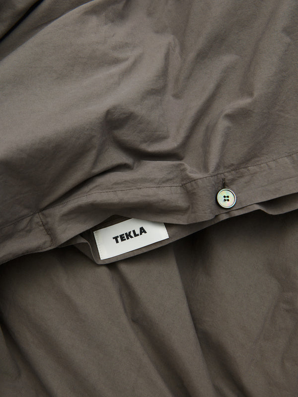 Stoy Percale Duvet Cover In Dark Taupe
