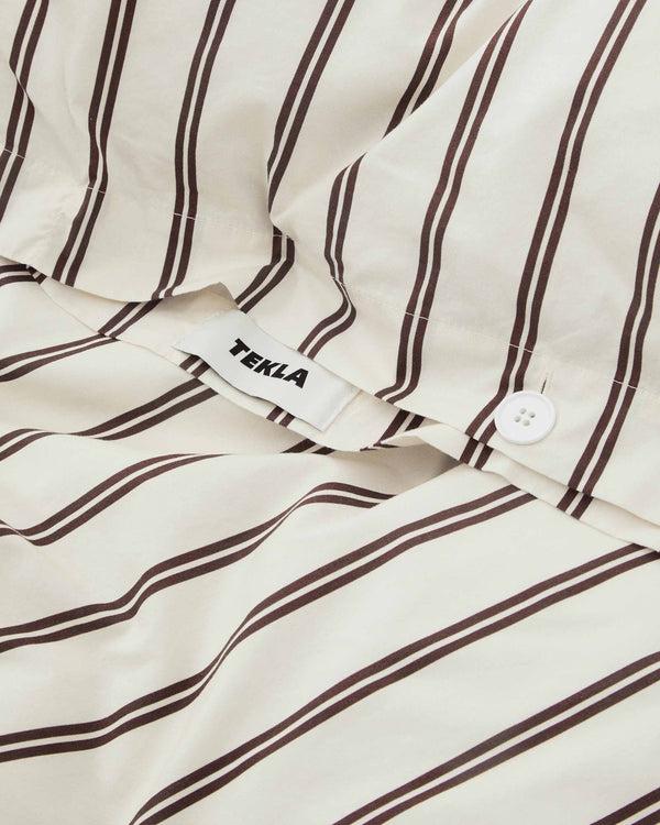 Stoy Percale Duvet Cover In Hopper Stripes
