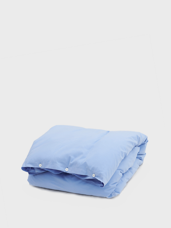 Stoy Percale Duvet Cover In Island Blue