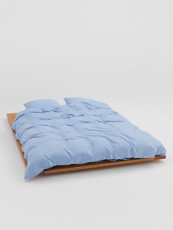 stoy Percale Duvet Cover in Island Blue
