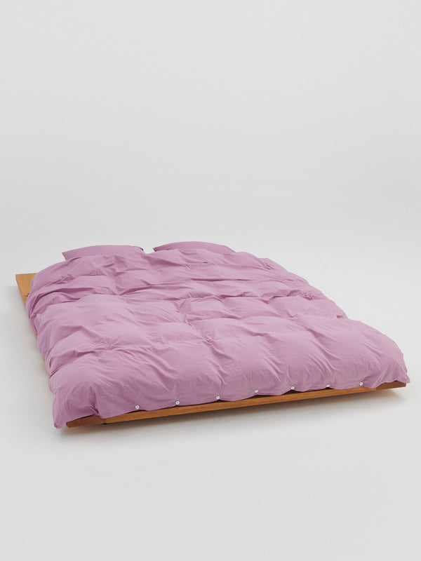 stoy Percale Duvet Cover in Mallow Pink