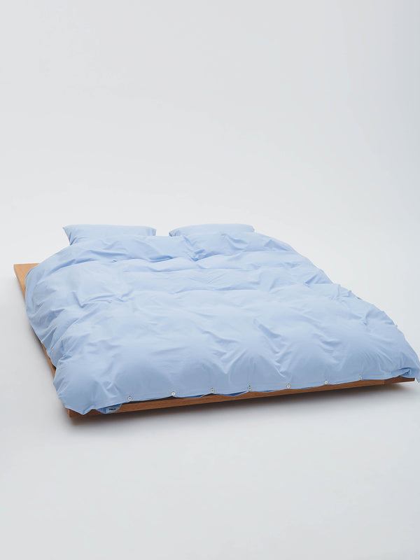 stoy Percale Duvet Cover in Morning Blue
