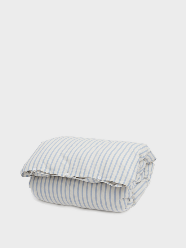 Stoy Percale Duvet Cover In Needle Stripes