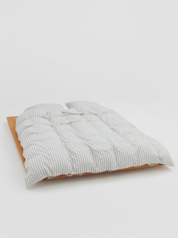 stoy Percale Duvet Cover in Needle Stripes