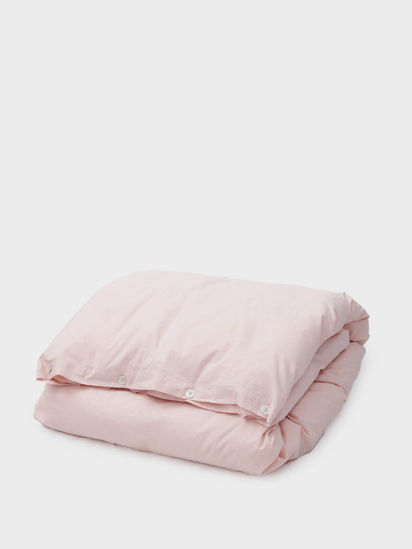 Stoy Percale Duvet Cover In Petal Pink