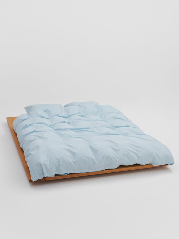 stoy Percale Duvet Cover in Sky Blue