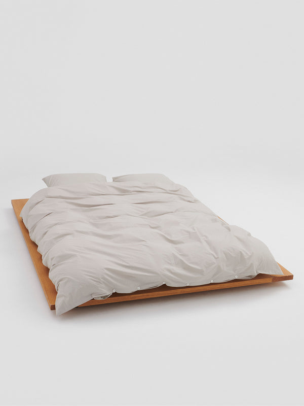 stoy Percale Duvet Cover in Soft Grey