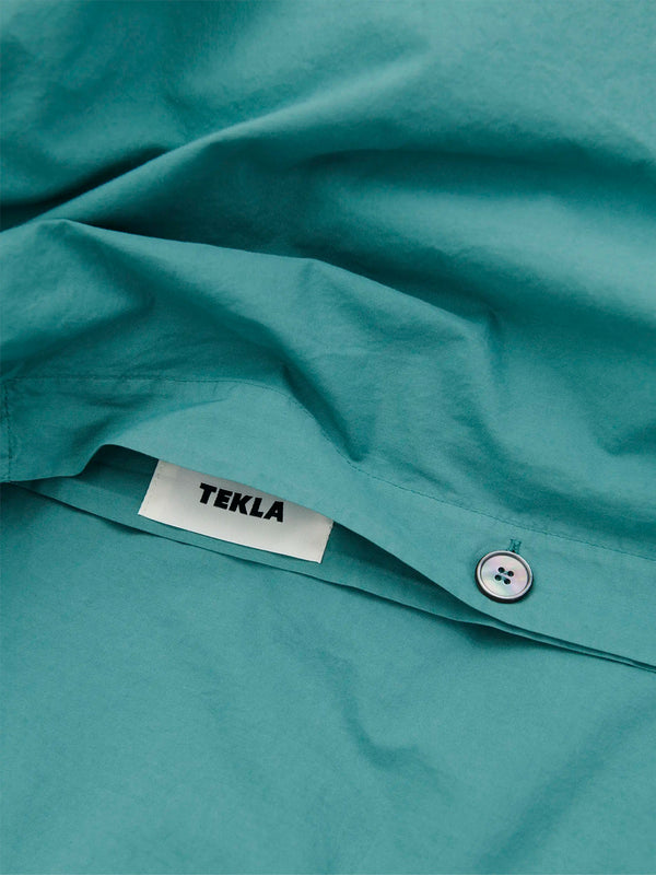 Stoy Percale Duvet Cover In Vintage Green