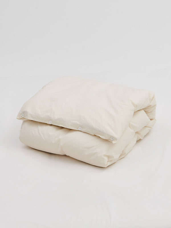 Stoy Percale Duvet Cover In Winter White
