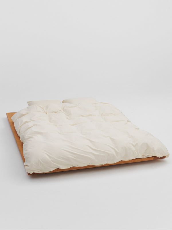 stoy Percale Duvet Cover in Winter White