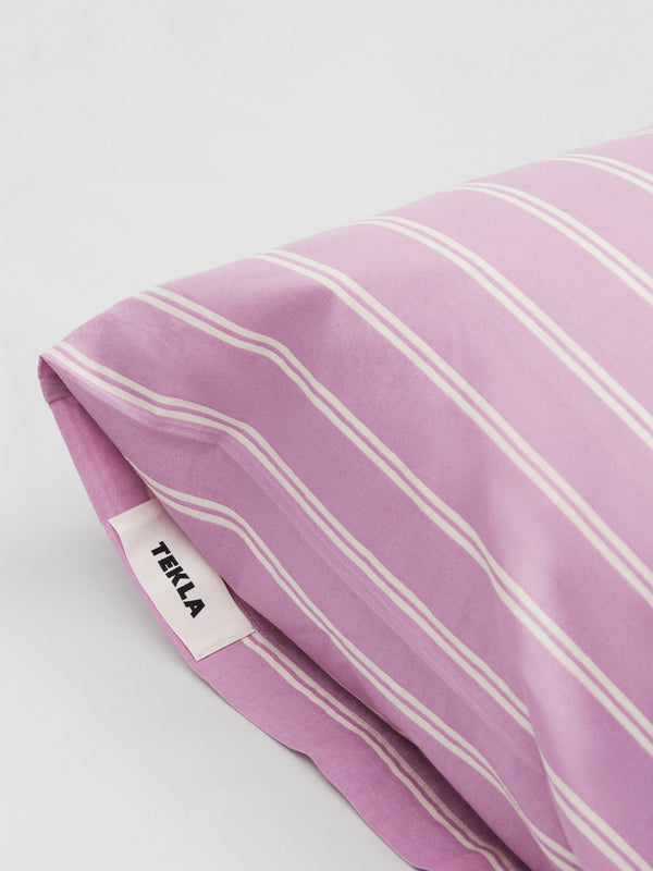 Stoy Percale Pillow Sham In Mallow Pink Stripes