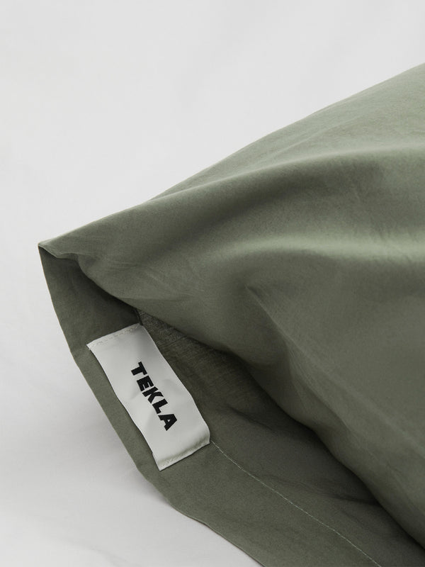 Stoy Percale Pillow Sham In Olive Green