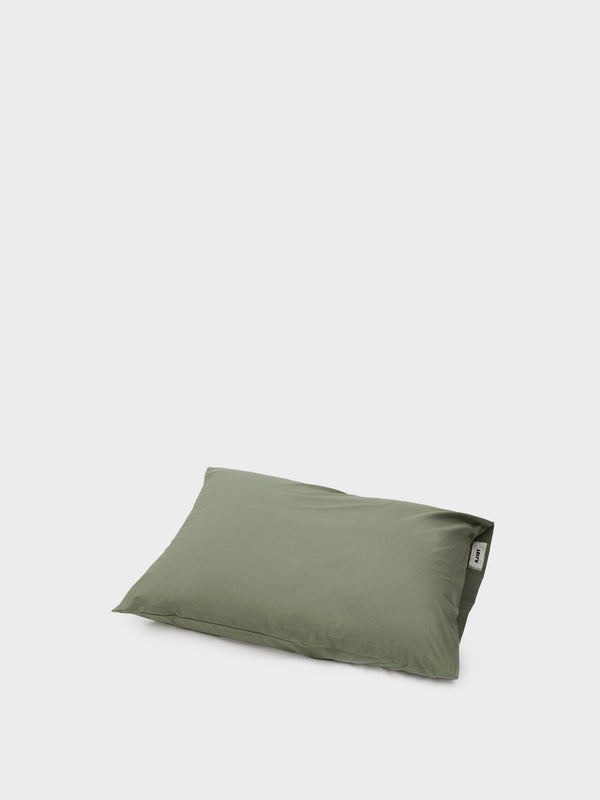 stoy Percale Pillow Sham in Olive Green