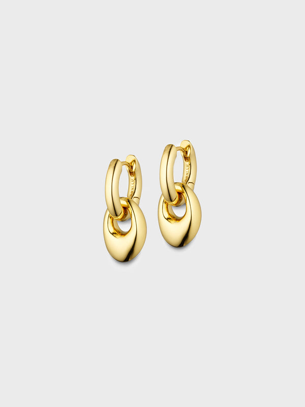 stoy Petit Pebble Hoop Earrings in Gold