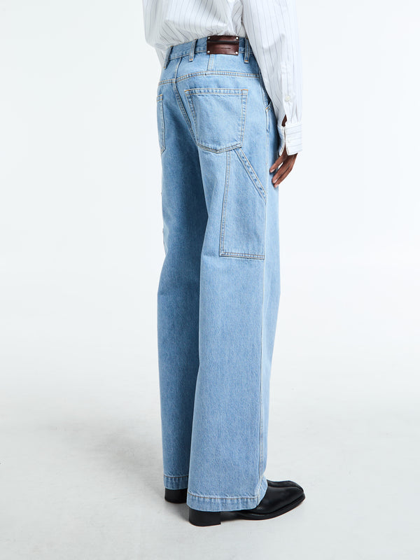 Stoy Pickerby Denim Pants In Light Blue