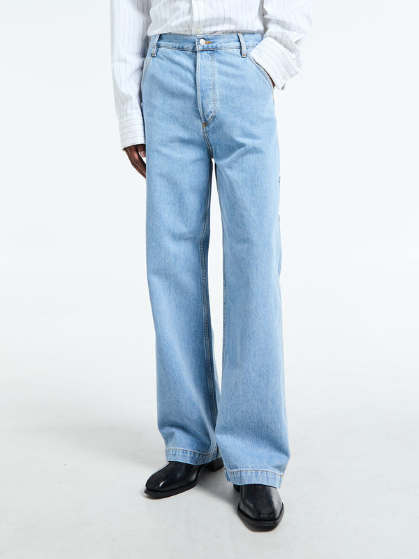 stoy Pickerby Denim Pants in Light Blue