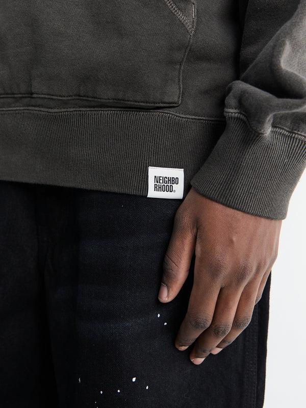 Stoy Pigment Dyed Sweat Hoodie In Black