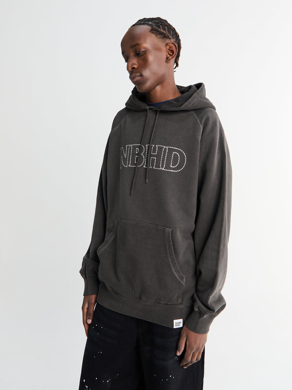 Stoy Pigment Dyed Sweat Hoodie In Black