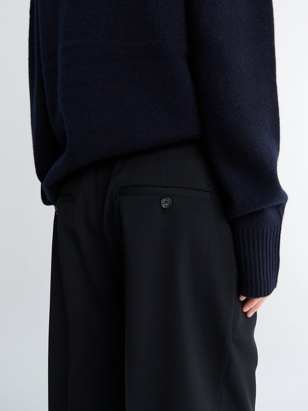 Stoy Pleat Trousers In Black