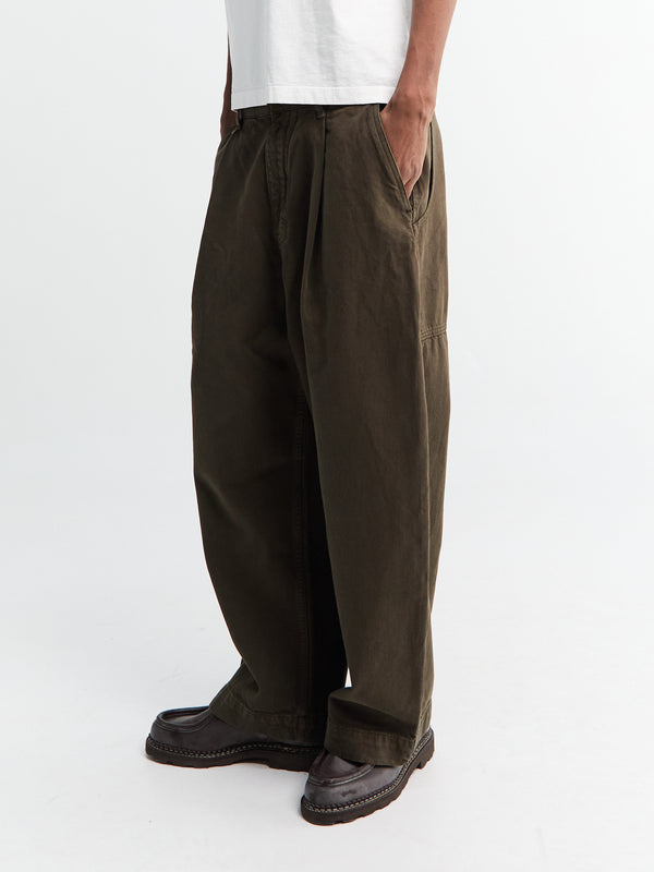 Stoy Pleated Carpenter Pants In Peat