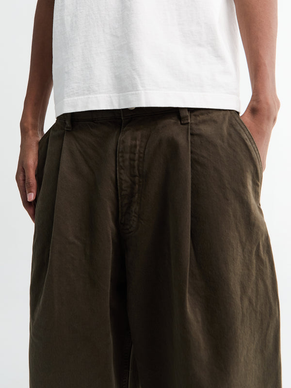 Stoy Pleated Carpenter Pants In Peat