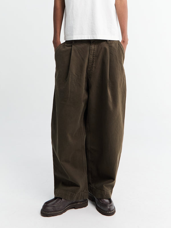 stoy Pleated Carpenter Pants in Peat