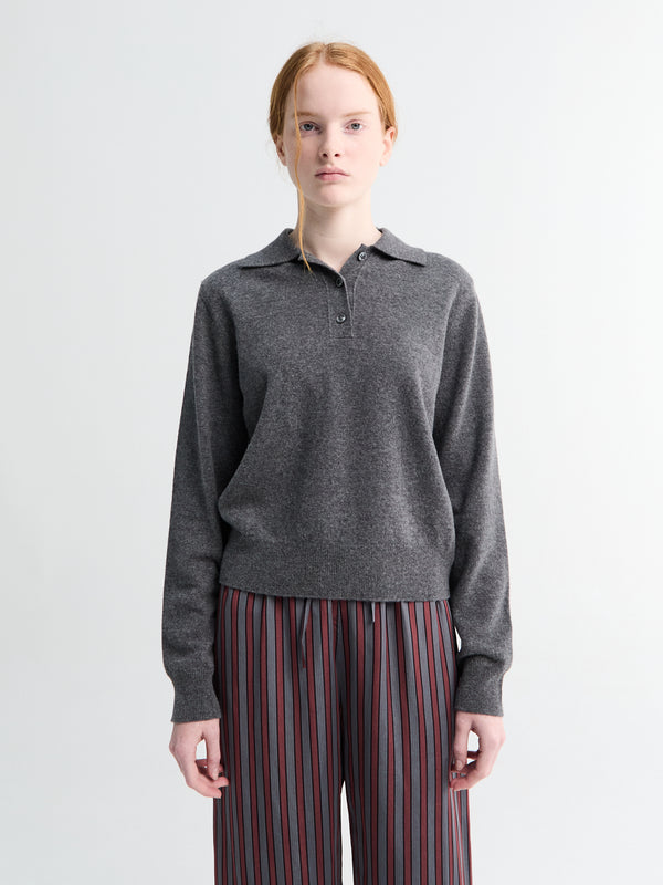 stoy Polo Shirt in Dark Grey