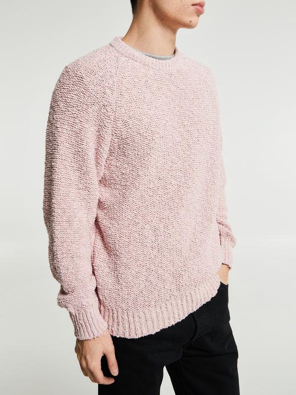 Stoy Popcorn Yarn Sweater In Pink