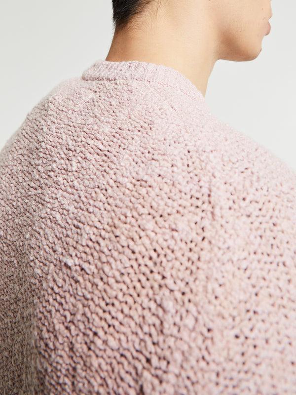 Stoy Popcorn Yarn Sweater In Pink