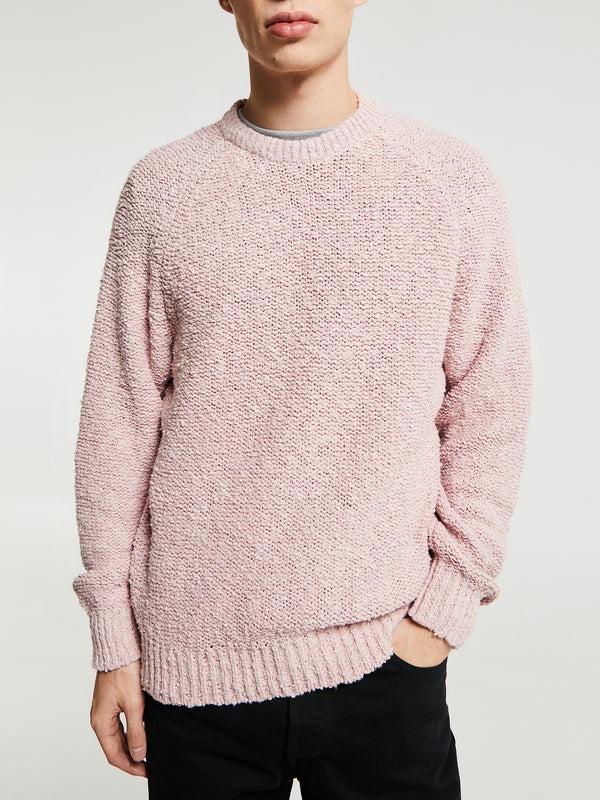 stoy Popcorn Yarn Sweater in Pink