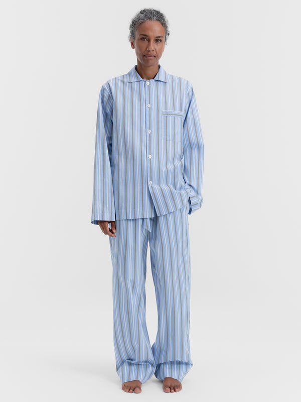 Stoy Poplin Pyjamas Pants In Stave Stripes