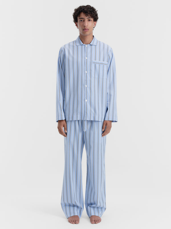 Stoy Poplin Pyjamas Pants In Stave Stripes