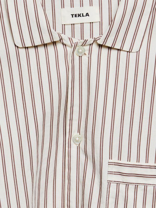 Stoy Poplin Pyjamas Shirt In Hopper Stripes