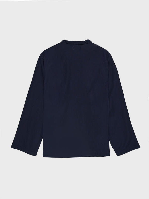 Stoy Poplin Pyjamas Shirt In True Navy
