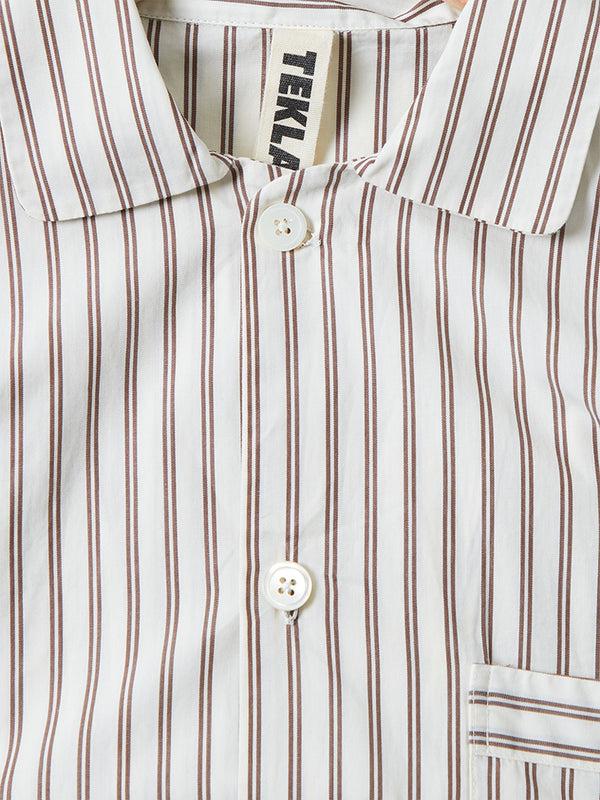 Stoy Poplin Pyjamas Short Sleeve In Hopper Stripes