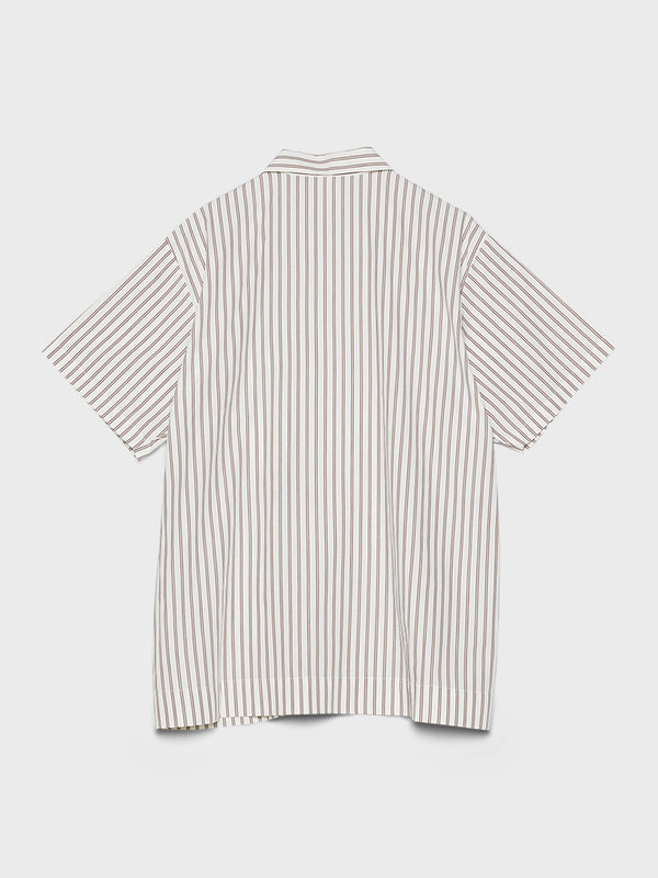 Stoy Poplin Pyjamas Short Sleeve In Hopper Stripes
