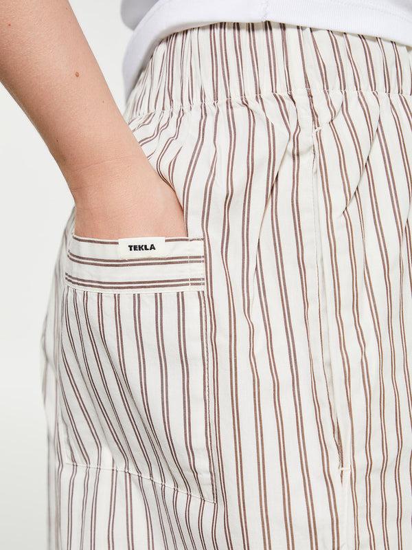 Stoy Poplin Pyjamas Shorts In Hopper Stripes