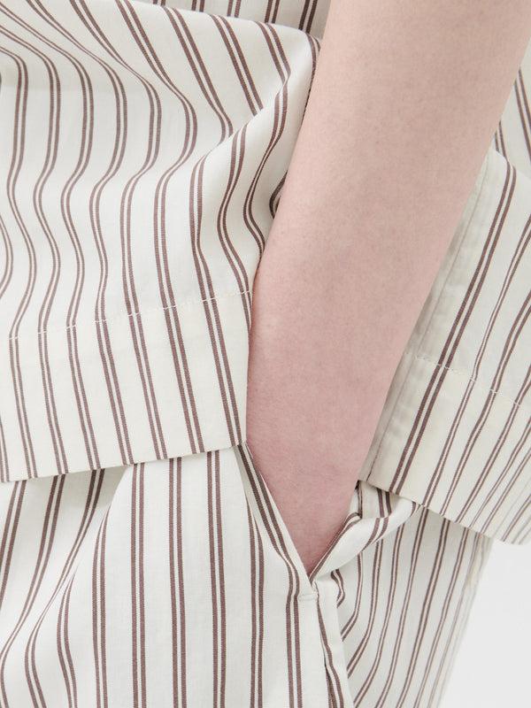 Stoy Poplin Pyjamas Shorts In Hopper Stripes