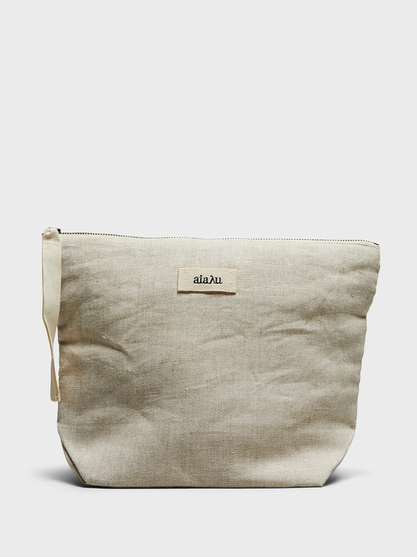 stoy Pouch Linen in Pure Nature